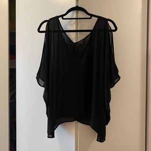 Black flowy top